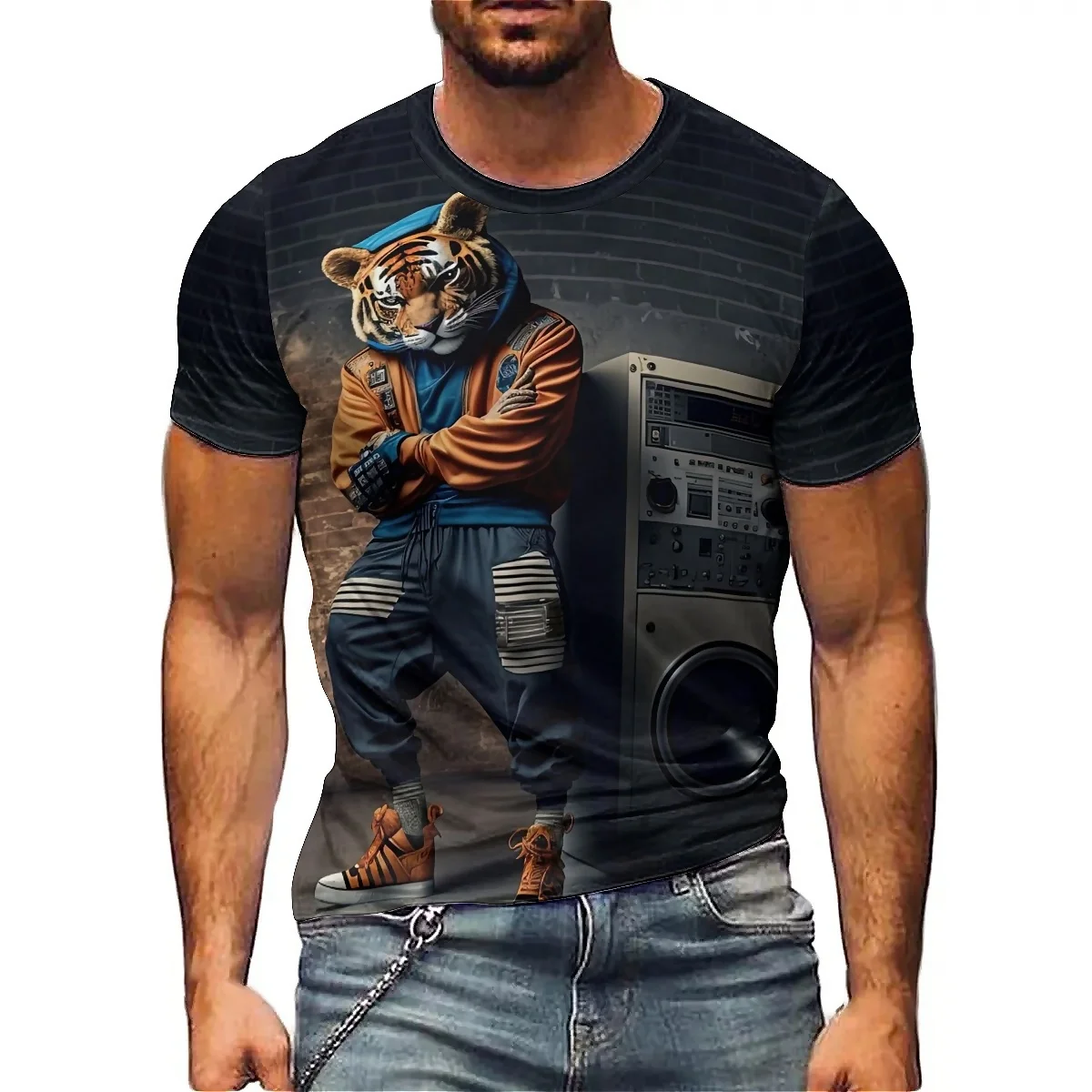 Horror-themed Men's 3D Print Short-sleeved T-shirt, Soft and Comfortable Fabric, Printed Short-sleeved Men's T-shirt Tops
Horror-themed Men's 3D Print Short-sleeved T-shirt, Soft and Comfortable Fabric, Printed Short-sleeved Men's T-shirt Tops