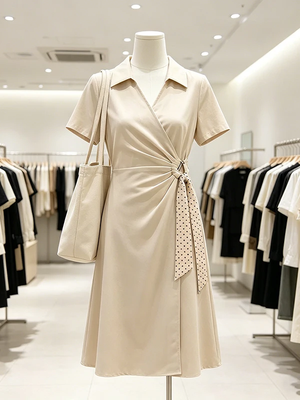 Summer New plus Size White Apricot Short Sleeve Shirt Dress Women's Waist Cinched Long Skirt Breathable Comfortable Casual Dress
Summer New plus Size White Apricot Short Sleeve Shirt Dress Women's Waist Cinched Long Skirt Breathable Comfortable Casual Dress
