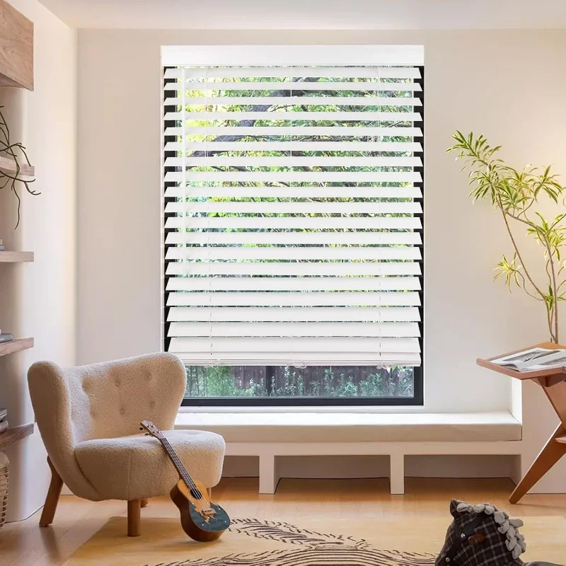 Faux Wood Blinds Cordless, 2" Horizontal Blinds with Aluminum Valance Vinyl Room Darkening Blinds & Shades for Windows
Faux Wood Blinds Cordless, 2" Horizontal Blinds with Aluminum Valance Vinyl Room Darkening Blinds & Shades for Windows