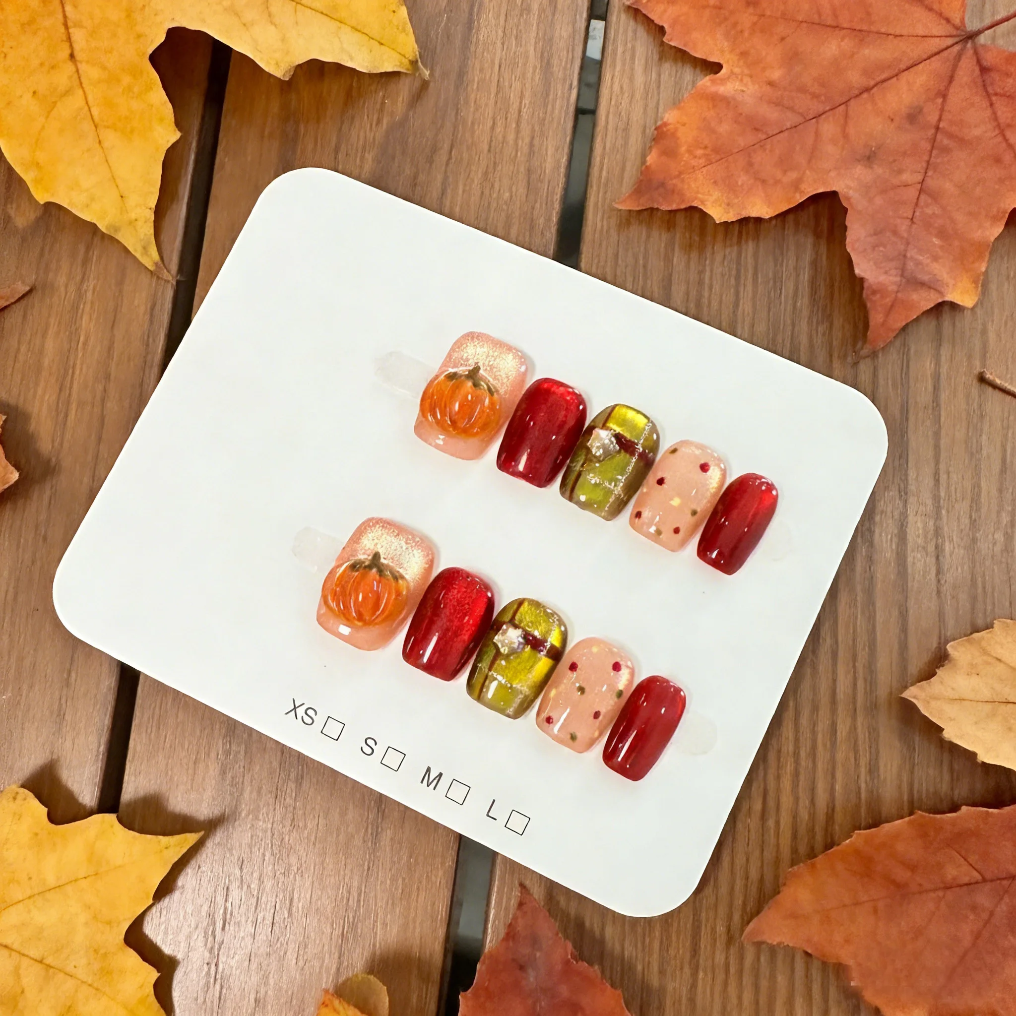 10pcs Chestnut Handmade Nails Hand-Painted Squeezy Pumpkin Ombre Press on Nail Short Square Fake Nail for Women&Girl False Nail
10pcs Chestnut Handmade Nails Hand-Painted Squeezy Pumpkin Ombre Press on Nail Short Square Fake Nail for Women&Girl False Nail