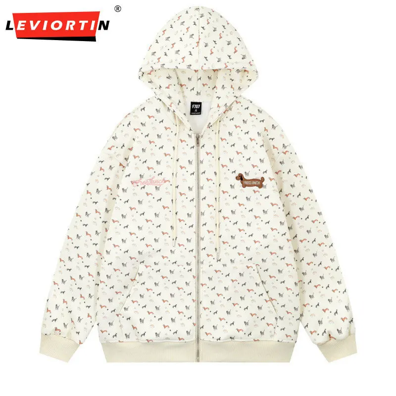 Men's Trendy Brand American Small and Loose Casual Fashion Jacket with Full Printing Animal Dog Hooded Cardigan Sweatshirt
Men's Trendy Brand American Small and Loose Casual Fashion Jacket with Full Printing Animal Dog Hooded Cardigan Sweatshirt