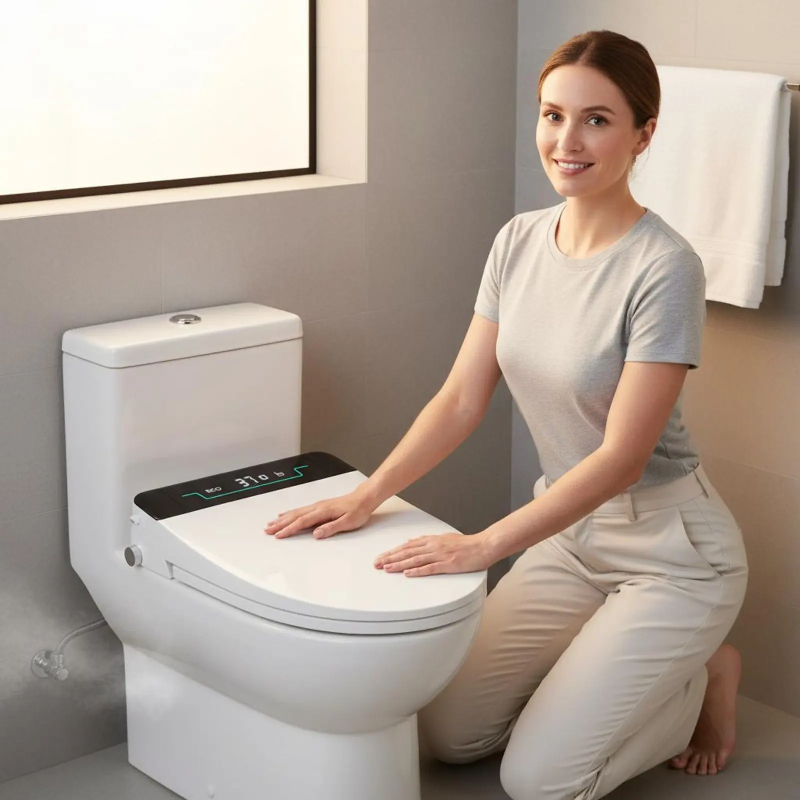 Electric Bidet Toilet Seat Instant Heating Smart Bidet Seat Smart Toilet Cover Warm Air Drying Night Light
Electric Bidet Toilet Seat Instant Heating Smart Bidet Seat Smart Toilet Cover Warm Air Drying Night Light