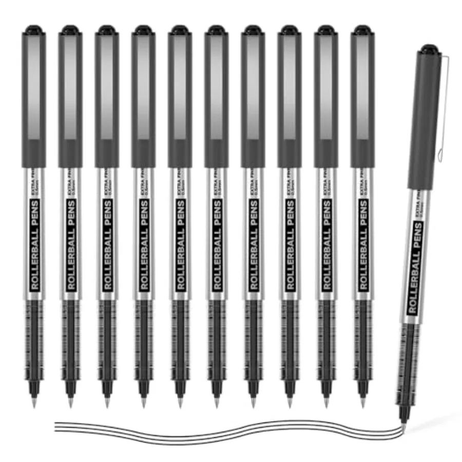Rollerball Pens, Pack 0.5mm Extra Fine Point Liquid Ink Pens, Quick Drying and Long Lasting Pens Ink for Writing, Journaling, N
Rollerball Pens, Pack 0.5mm Extra Fine Point Liquid Ink Pens, Quick Drying and Long Lasting Pens Ink for Writing, Journaling, N