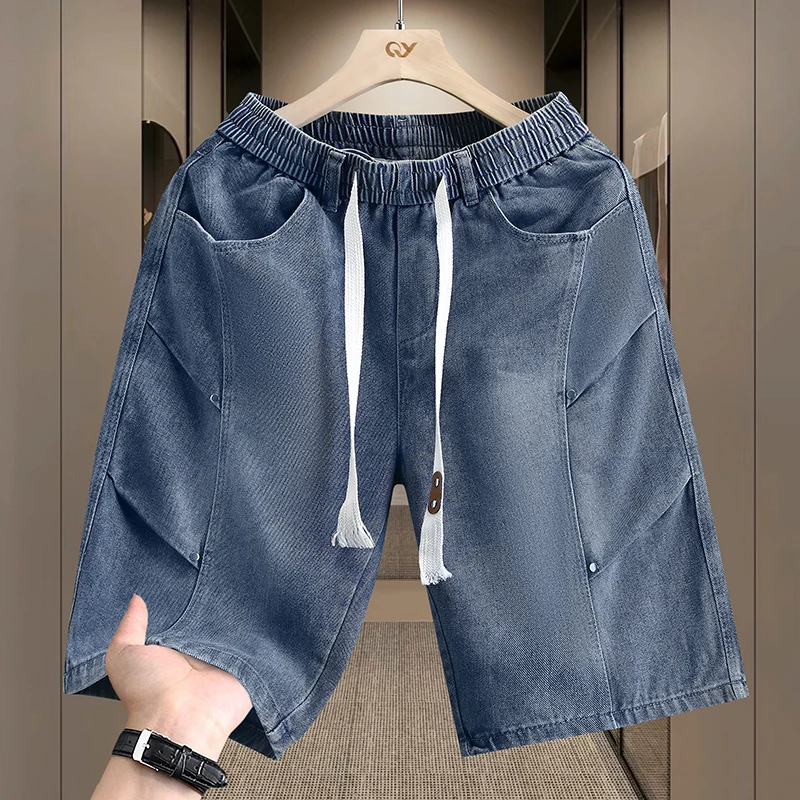 High Quality Men's Casual Knee-Length Cotton Denim Pants Fashion 2026 Summer Youth Streetwear Loose Drawstring Waist Shorts Jean
High Quality Men's Casual Knee-Length Cotton Denim Pants Fashion 2026 Summer Youth Streetwear Loose Drawstring Waist Shorts Jean