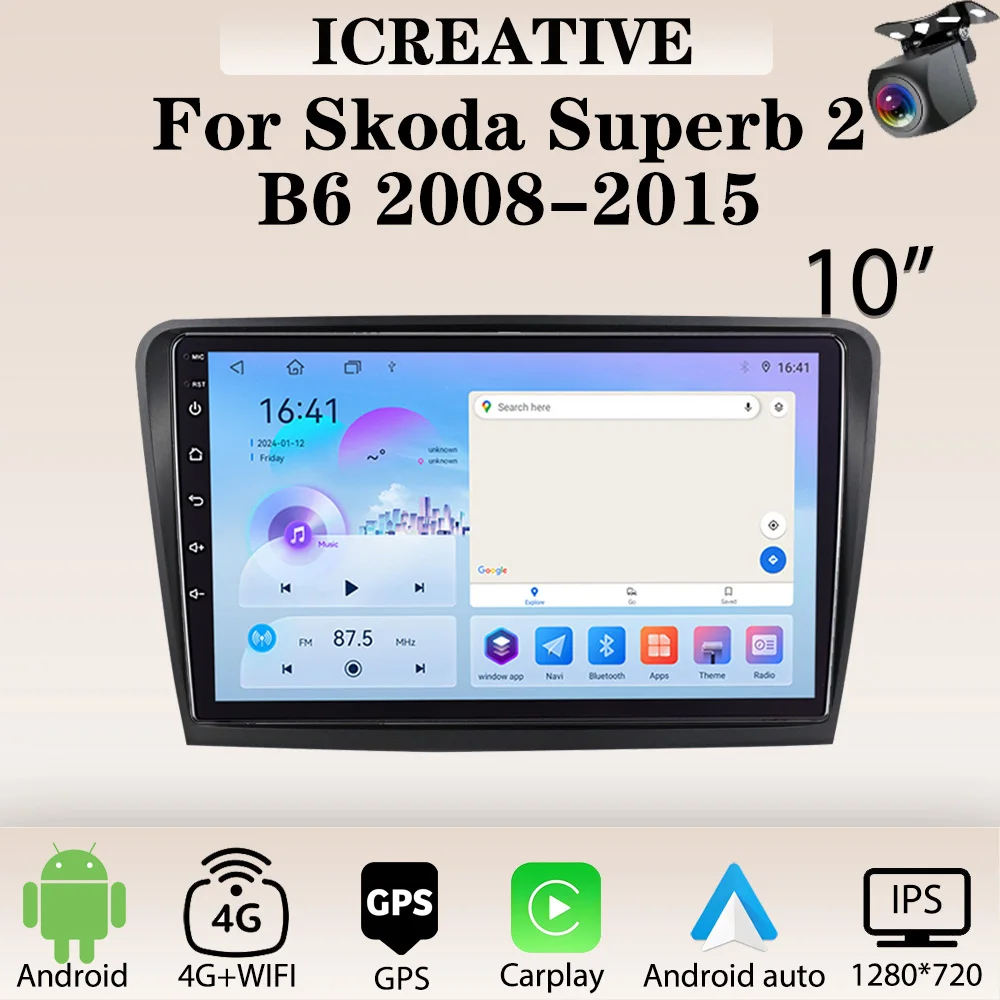 Car Radio Android for Skoda Superb 2 B6 2008-2015 Multimedia Carplay Player 2din Stereo Autoaudio Headunit 9 Inch Navigation GPS
Car Radio Android for Skoda Superb 2 B6 2008-2015 Multimedia Carplay Player 2din Stereo Autoaudio Headunit 9 Inch Navigation GPS