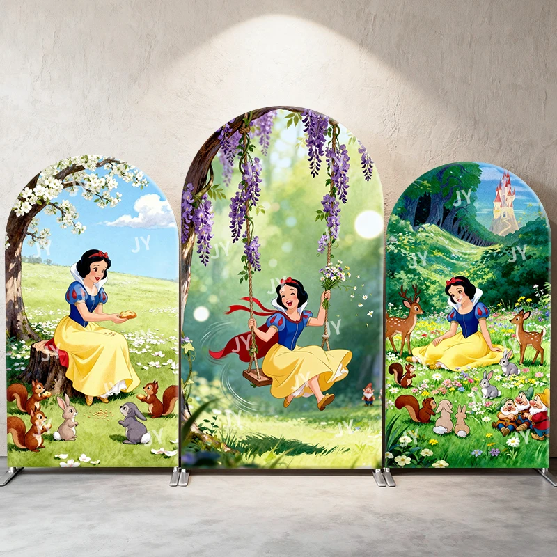 Disney Snow White Arch Backdrop Cover Swing Forest Animal Scene for Kids Birthday & Baby Shower Party Photo Booth Decor
Disney Snow White Arch Backdrop Cover Swing Forest Animal Scene for Kids Birthday & Baby Shower Party Photo Booth Decor
