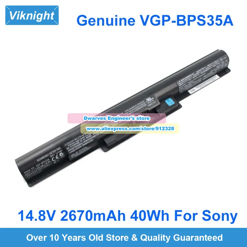 Original VGP-BPS35A Battery For SONY VAIO 14E 15E Series SVF152C29M SVF1521A2E SVF15217SC VGP-BPS35A SVF15218SC 2670mAh 40Wh
Original VGP-BPS35A Battery For SONY VAIO 14E 15E Series SVF152C29M SVF1521A2E SVF15217SC VGP-BPS35A SVF15218SC 2670mAh 40Wh