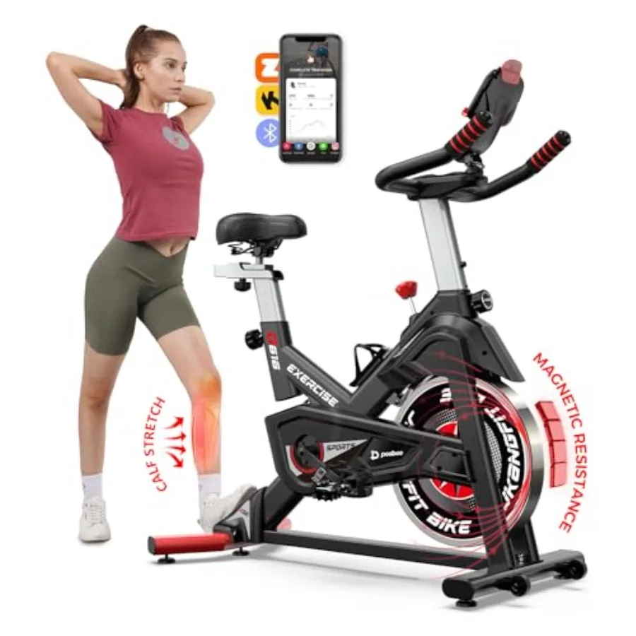 Indoor Cycling Bike for Home Cardio with Adjustable Magnetic/Brake Pad Resistance Silent Belt Drive 350lbs Weight Capacity Upgr
Indoor Cycling Bike for Home Cardio with Adjustable Magnetic/Brake Pad Resistance Silent Belt Drive 350lbs Weight Capacity Upgr
