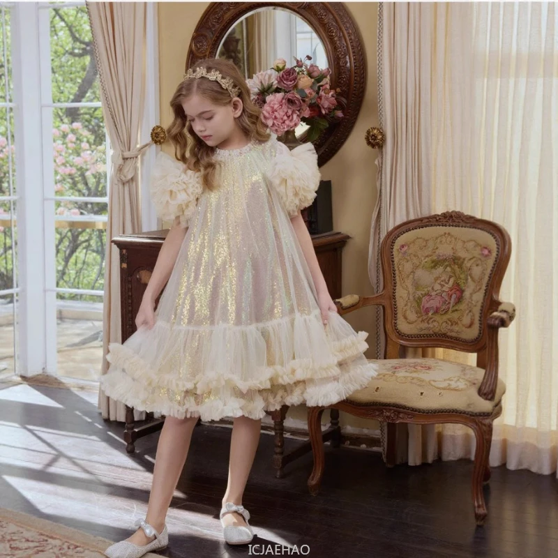 Party Dress Costume 2025 New Children Birthday Party Princess Gown Kids Cute Fashion Outfit Girls Puff Sleeve Tulle Cake Dresses
Party Dress Costume 2025 New Children Birthday Party Princess Gown Kids Cute Fashion Outfit Girls Puff Sleeve Tulle Cake Dresses