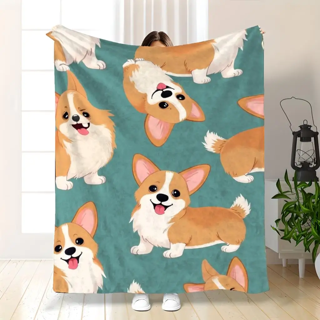 1pc Corgi Print Flannel Blanket - Soft, Warm, Green Background with Playful Corgi Design, Ideal for Home Decor, Camping
1pc Corgi Print Flannel Blanket - Soft, Warm, Green Background with Playful Corgi Design, Ideal for Home Decor, Camping