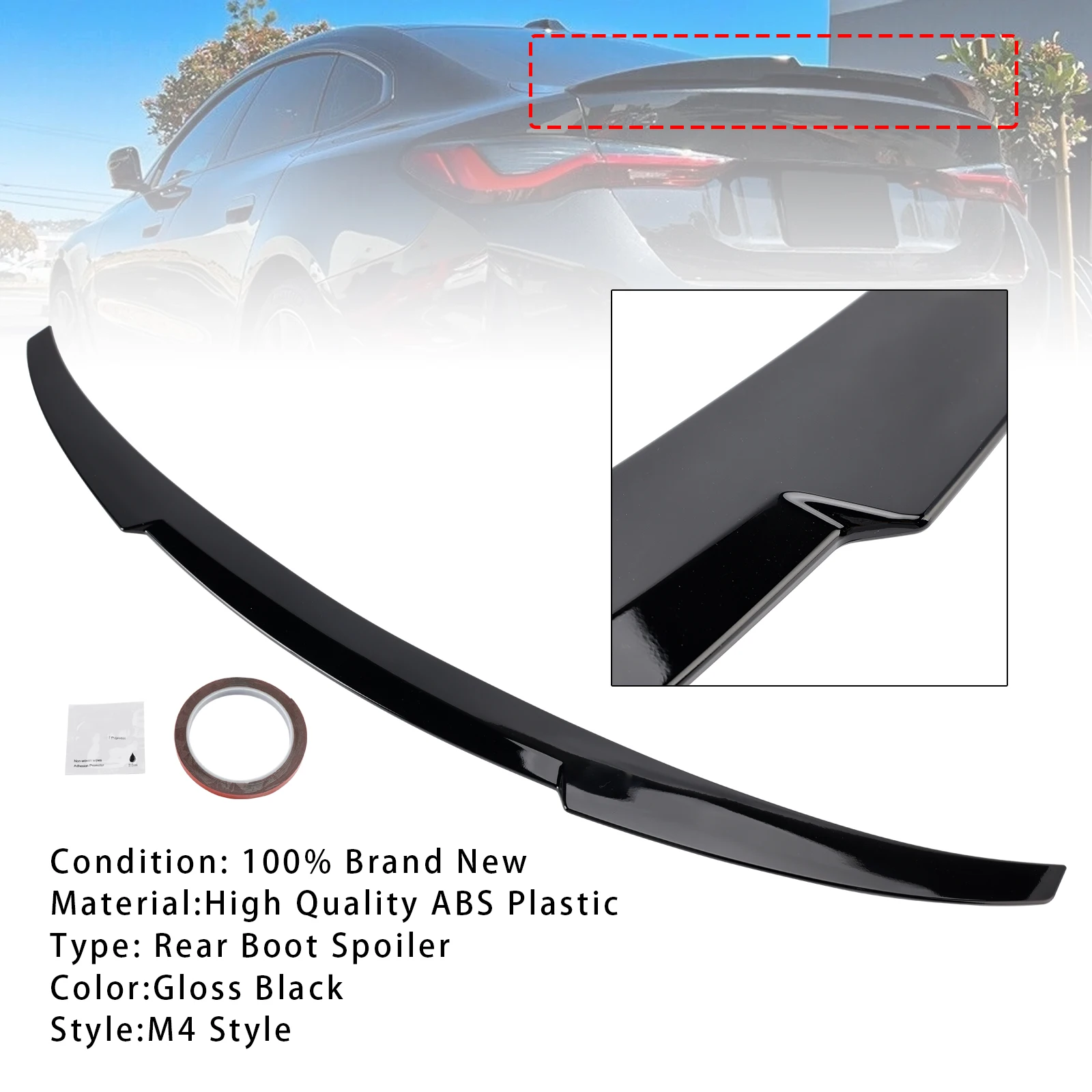 Artudatech Gloss Black Rear Boot Spoiler For BMW 4 Series G26 Gran Coupe 2021 2022 2023 2024 2025 M4 Style
Artudatech Gloss Black Rear Boot Spoiler For BMW 4 Series G26 Gran Coupe 2021 2022 2023 2024 2025 M4 Style