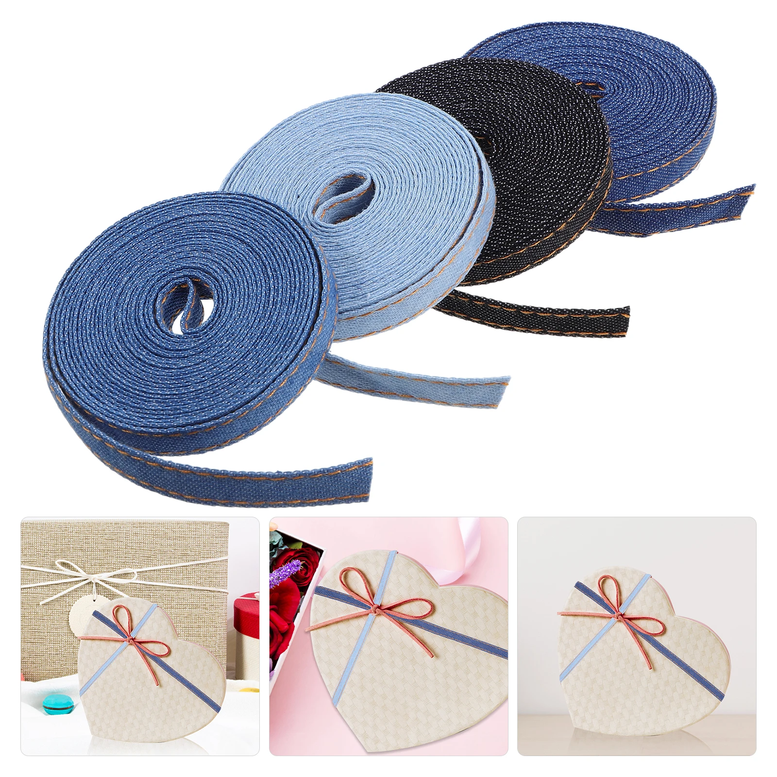 4pcs 4 Rolls Denim Packaging Roll For Crafts Sewing Trim Wrapping Diy Bow Making Ornament Crafts Gift Wrapping Party Decoration
4pcs 4 Rolls Denim Packaging Roll For Crafts Sewing Trim Wrapping Diy Bow Making Ornament Crafts Gift Wrapping Party Decoration