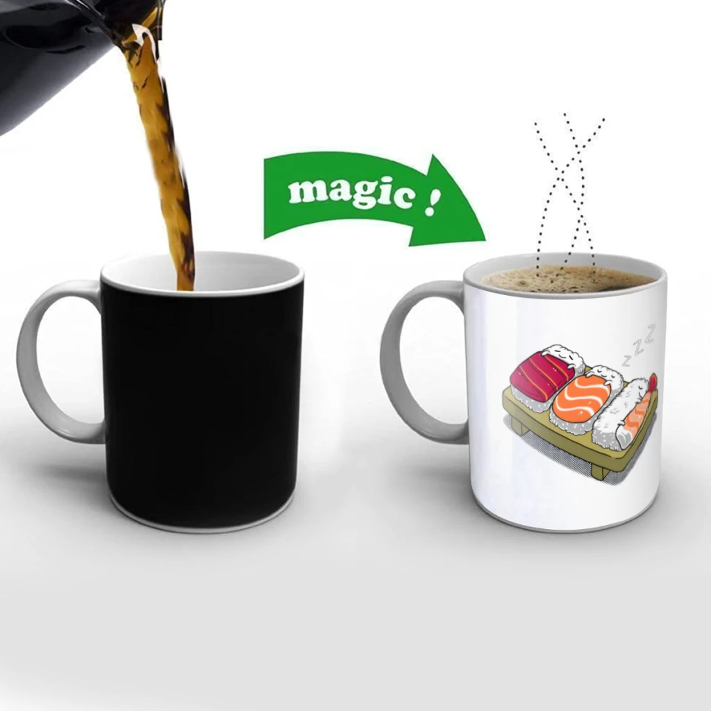 Sushi Creativity Change Color Chang mug Ceramic mug Hot Coffee Cup Breakfast Cup Mug Friend Gift
Sushi Creativity Change Color Chang mug Ceramic mug Hot Coffee Cup Breakfast Cup Mug Friend Gift