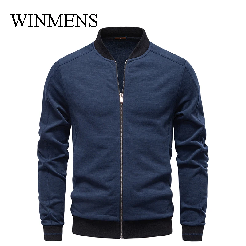 Men's Business Casual Jacket 2025 Spring and Autumn Stand Collar Windbreaker Solid Thin Cotton Baseball Coat
Men's Business Casual Jacket 2025 Spring and Autumn Stand Collar Windbreaker Solid Thin Cotton Baseball Coat