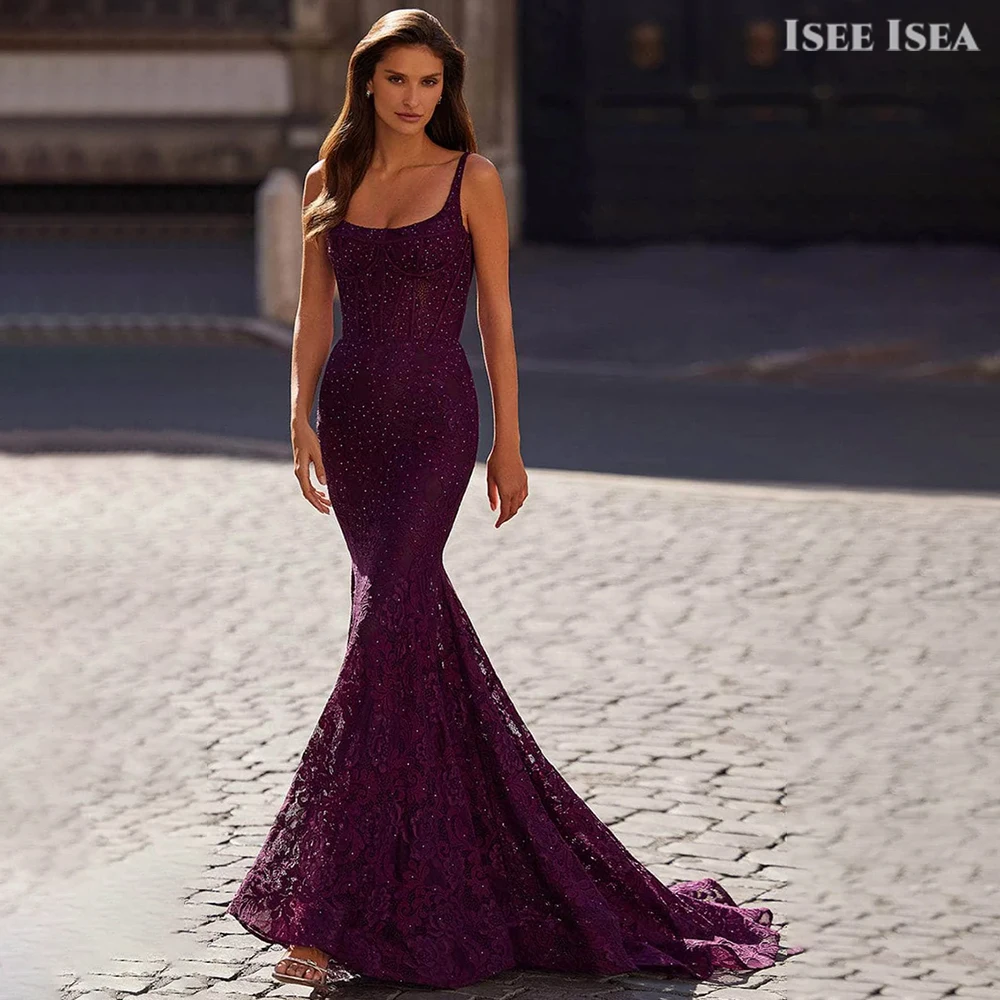 Mermaid Evening Dresses for Woman Square Collar Lace Simple فساتين سهرة Spaghetti Strap Bodycon Dress Customized
Mermaid Evening Dresses for Woman Square Collar Lace Simple فساتين سهرة Spaghetti Strap Bodycon Dress Customized