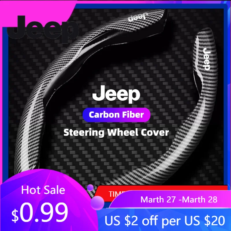 For Jeep Car Steering Wheel Cover Carbon Fibre Sports Styling Accessories For Jeep Grand Cherokee Wrangler JK Gladiator Compa
For Jeep Car Steering Wheel Cover Carbon Fibre Sports Styling Accessories For Jeep Grand Cherokee Wrangler JK Gladiator Compa