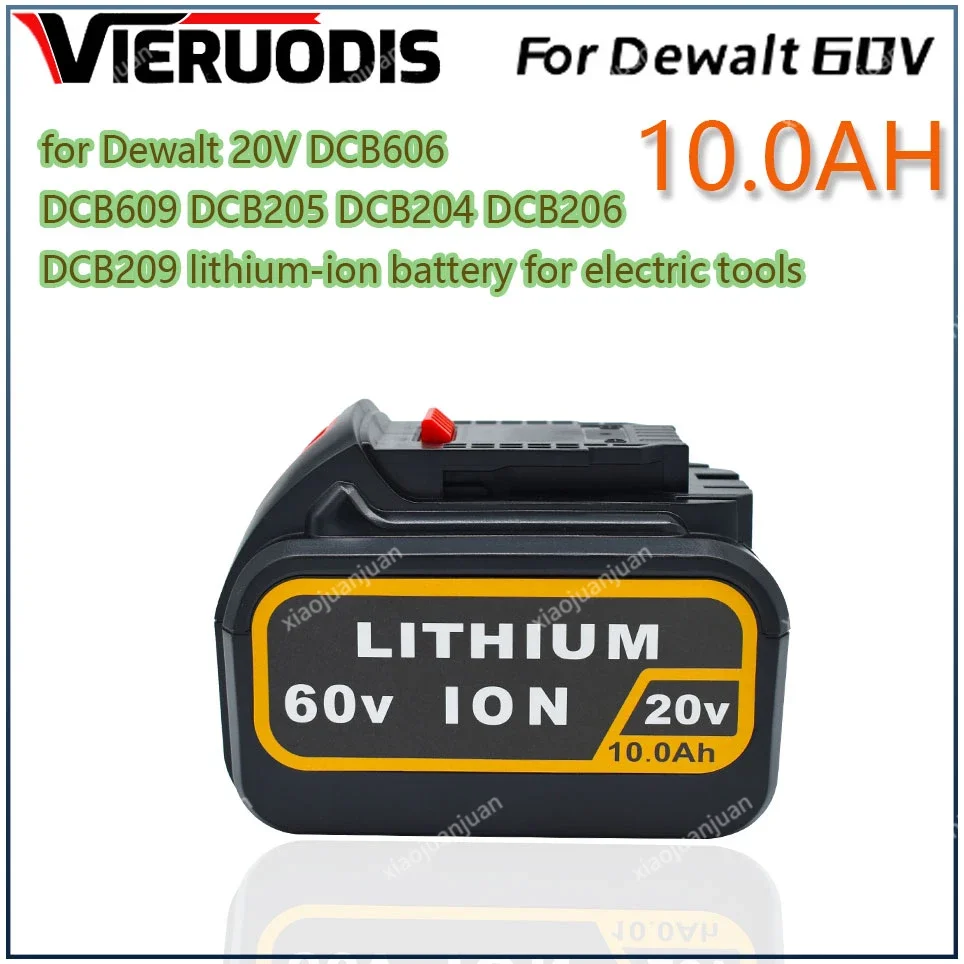 NEW10.0Ah 20V 60V MAX Replacement Battery for Dewalt DCB606 DCB609 DCB205 DCB204 DCB206 DCB209 Power Screwdriver Tools Batteries
NEW10.0Ah 20V 60V MAX Replacement Battery for Dewalt DCB606 DCB609 DCB205 DCB204 DCB206 DCB209 Power Screwdriver Tools Batteries