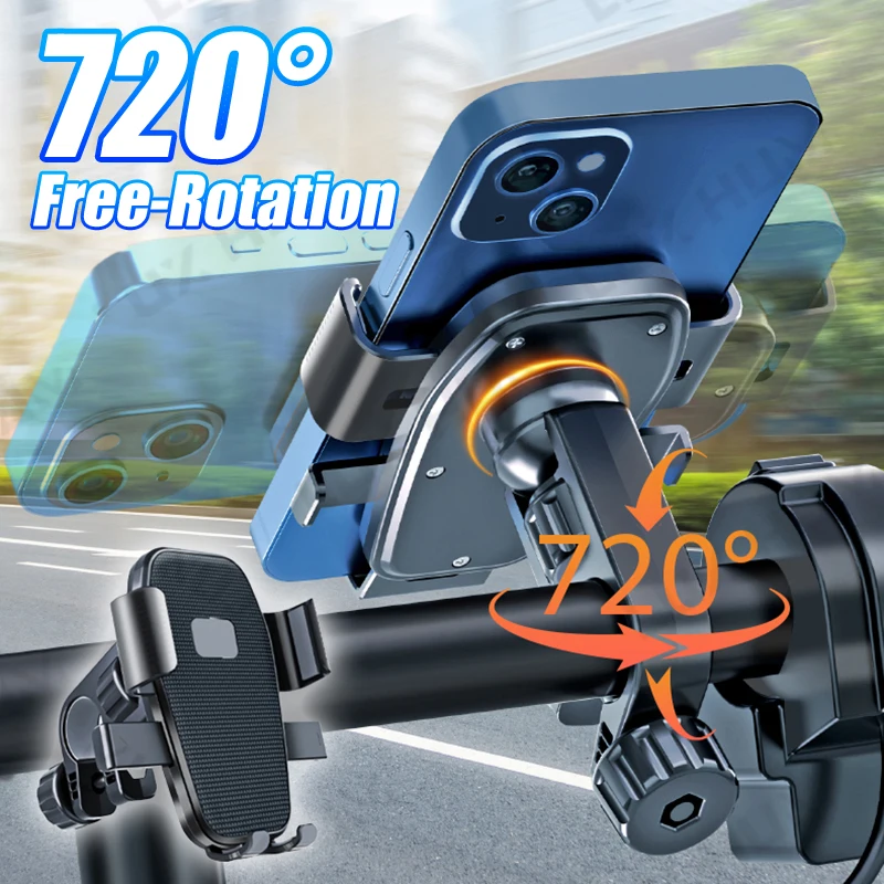 Motorcycle Phone Holder Universal Phone Mount for Bicycle/Scooter Anti Shake 360-Rotation Motorcycle Handlebar Navigation Holder
Motorcycle Phone Holder Universal Phone Mount for Bicycle/Scooter Anti Shake 360-Rotation Motorcycle Handlebar Navigation Holder