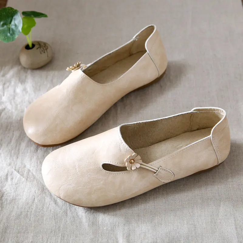 Artistic Handmade Comfortable Women's Flat Shoes Soft Bottom Slip-On Casual Shoes round Toe Low Heel Rubber Outsole Pure Color
Artistic Handmade Comfortable Women's Flat Shoes Soft Bottom Slip-On Casual Shoes round Toe Low Heel Rubber Outsole Pure Color