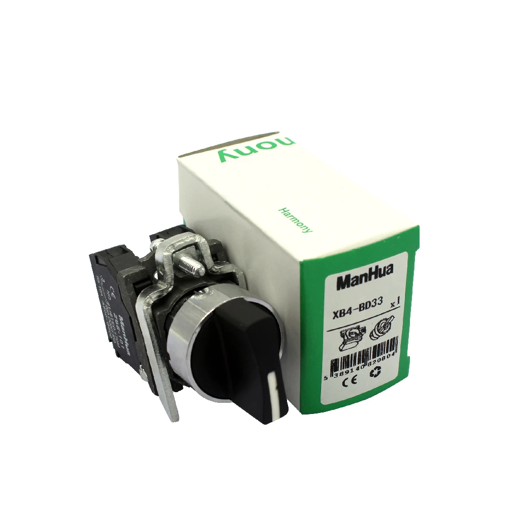 XB4-BD33 3 Way Selector Switch Push Button Switch Rotary Three Position 2NO