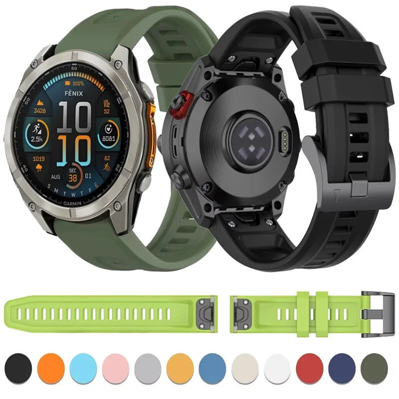 22mm 26mm Silicone Strap for Garmin Tactix 8 Fenix E 8 7X 7 6 6X/Epix Pro Gen 2 51mm 47mm/Enduro 3 QuickFit Bracelet Accessories
22mm 26mm Silicone Strap for Garmin Tactix 8 Fenix E 8 7X 7 6 6X/Epix Pro Gen 2 51mm 47mm/Enduro 3 QuickFit Bracelet Accessories