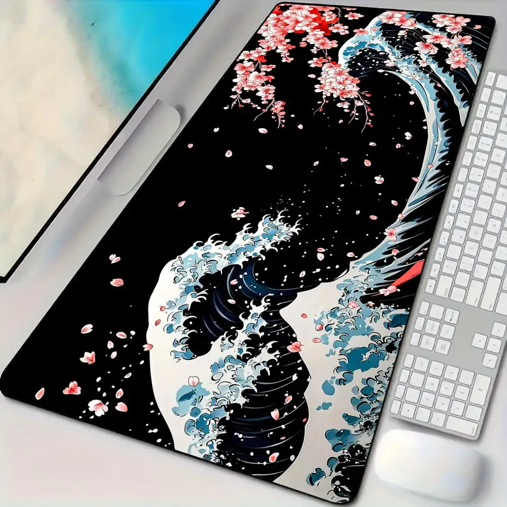 Japanese Aesthetic Waves and Cherry Blossom Design Mouse Pad Desk Mat Gaming pad pc accessories keyboard mousepads Office carpet
Japanese Aesthetic Waves and Cherry Blossom Design Mouse Pad Desk Mat Gaming pad pc accessories keyboard mousepads Office carpet