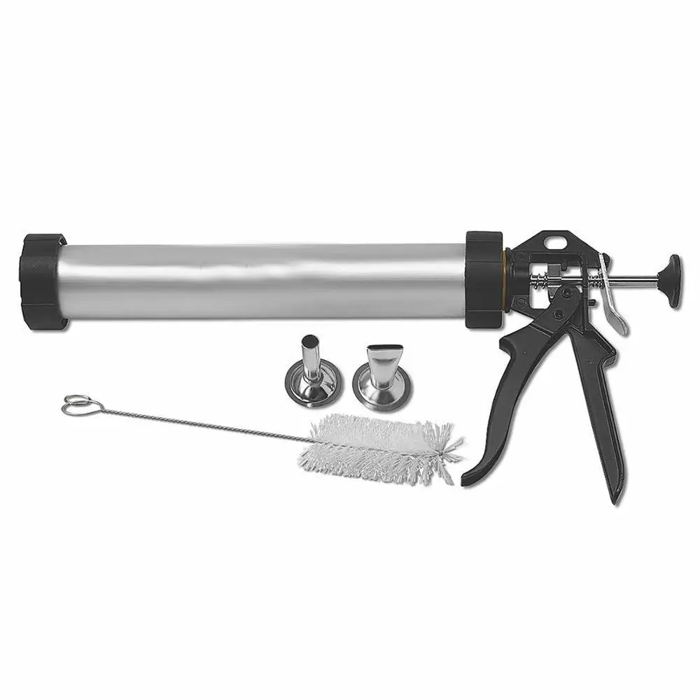 1.5lb Capacity Pistol Maker Easy Clean Aluminum Beef Stick Attachment & Flat Strip Shooters Beef Jerky Gun
1.5lb Capacity Pistol Maker Easy Clean Aluminum Beef Stick Attachment & Flat Strip Shooters Beef Jerky Gun
