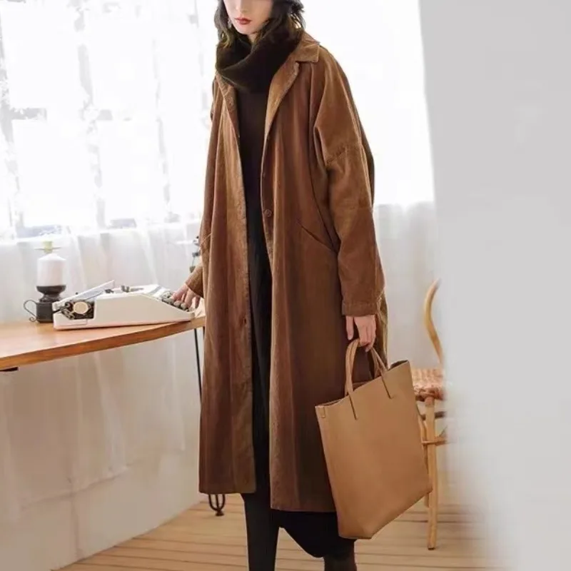 Women's Mid-Length Corduroy Jaet plus Size Waist-Cinching Color Outerwear for Autumn Korean Sle Long Skirt
Women's Mid-Length Corduroy Jaet plus Size Waist-Cinching Color Outerwear for Autumn Korean Sle Long Skirt