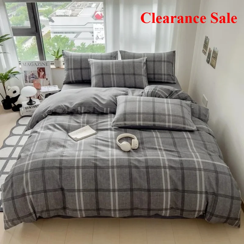 2025 new cotton plaid quilt cover pure cotton simple Nordic style home student dormitory quilt cover 4-piece set
2025 new cotton plaid quilt cover pure cotton simple Nordic style home student dormitory quilt cover 4-piece set