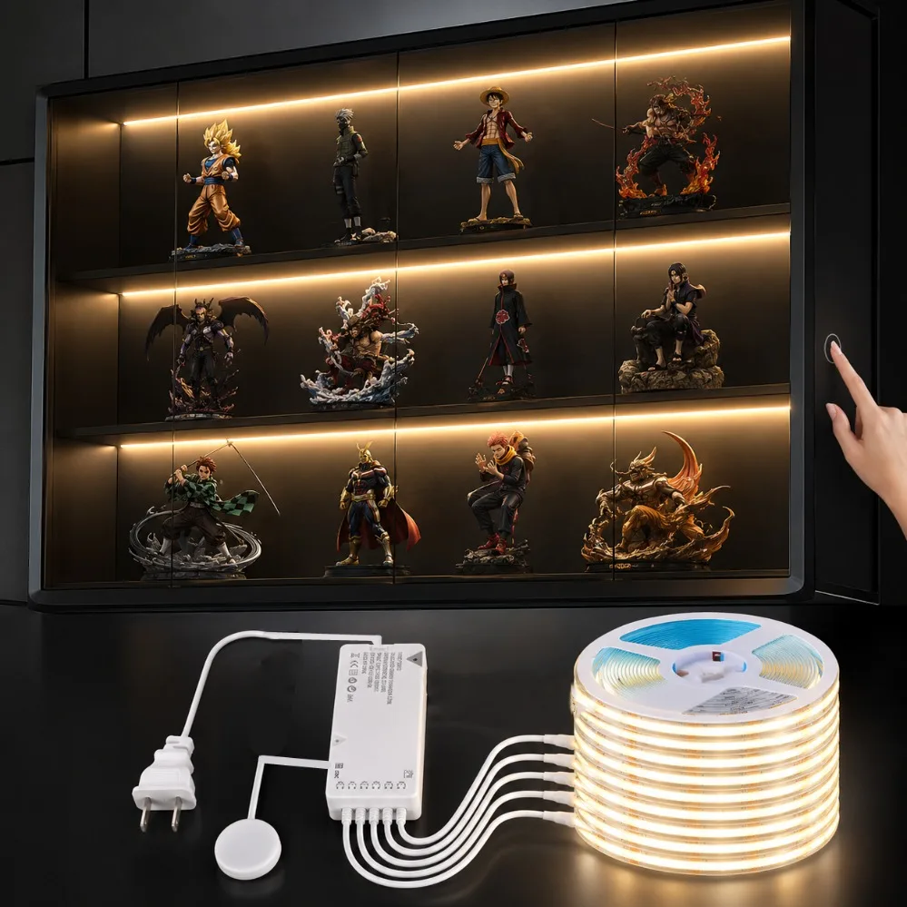 1-6pcs COB LED Strip Light Under Cabinet Display Touch Dimmer Bookcase including Wardrobe Motion Sensor Penet Wood Closet switch
1-6pcs COB LED Strip Light Under Cabinet Display Touch Dimmer Bookcase including Wardrobe Motion Sensor Penet Wood Closet switch
