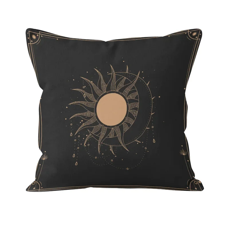Bohemian black sun and moon printed pattern cushion cover for home living room sofa decoration cushion pillowcase
Bohemian black sun and moon printed pattern cushion cover for home living room sofa decoration cushion pillowcase