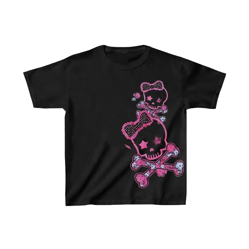 Women's Y2K Summer T-shirt 2000s Women's Gothic Harajuku Summer Emo Style T-shirt American Street Casual T-shirt
Women's Y2K Summer T-shirt 2000s Women's Gothic Harajuku Summer Emo Style T-shirt American Street Casual T-shirt