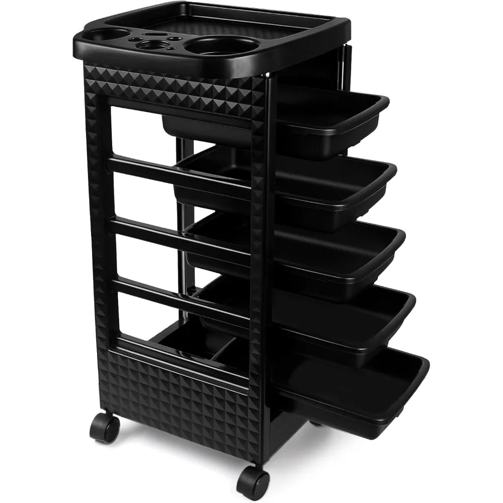 Salon Trolley Cart with Wheels 5 Drawers Mobile Storage Organizer for Hair Stylist Beauty Salon
Salon Trolley Cart with Wheels 5 Drawers Mobile Storage Organizer for Hair Stylist Beauty Salon