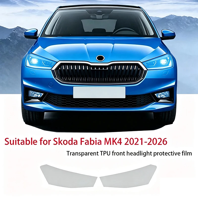 Fit for Skoda Fabia MK4 2021-2026 Transparent Smoked Black TPU Front Headlight Film Anti-Scratch Pre Cut Vinyl Protective Cover
Fit for Skoda Fabia MK4 2021-2026 Transparent Smoked Black TPU Front Headlight Film Anti-Scratch Pre Cut Vinyl Protective Cover