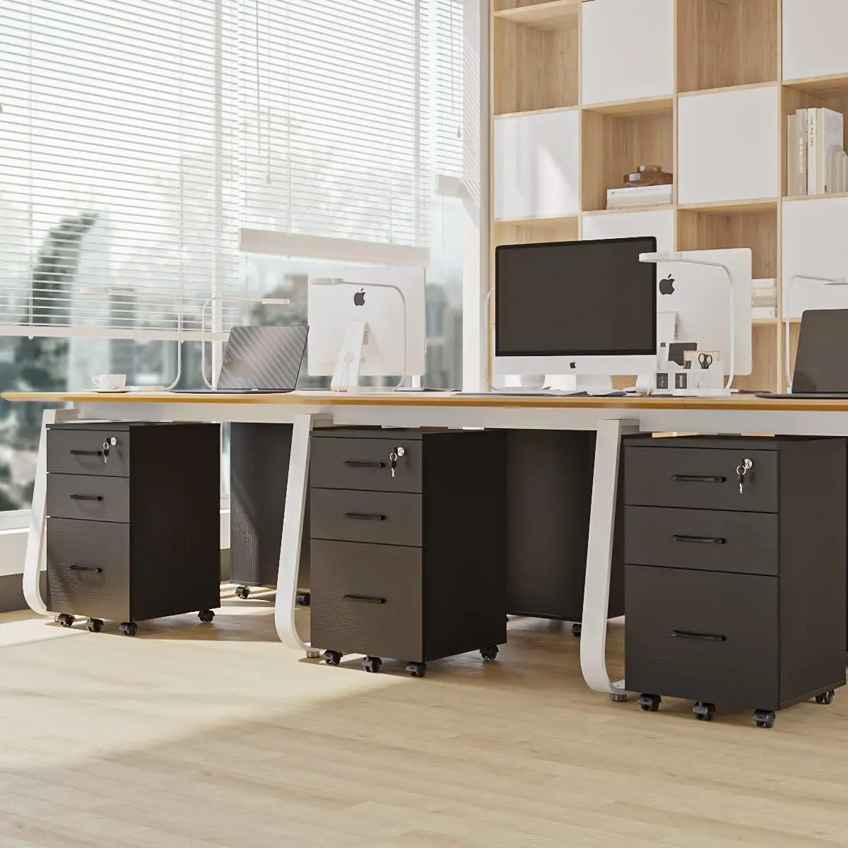 3 Drawer Wood Mobile File Cabinet, Under Desk Storage Drawers Small File Cabinet for Home Office
3 Drawer Wood Mobile File Cabinet, Under Desk Storage Drawers Small File Cabinet for Home Office