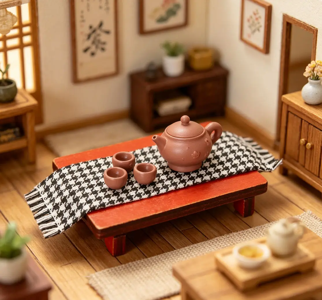 1:12 Scale Dollhouse Mini Chinese Tea Table Set, Miniature Teapot Teacup Model, Japanese Style Tea Kit for Diorama Scene Decor
1:12 Scale Dollhouse Mini Chinese Tea Table Set, Miniature Teapot Teacup Model, Japanese Style Tea Kit for Diorama Scene Decor
