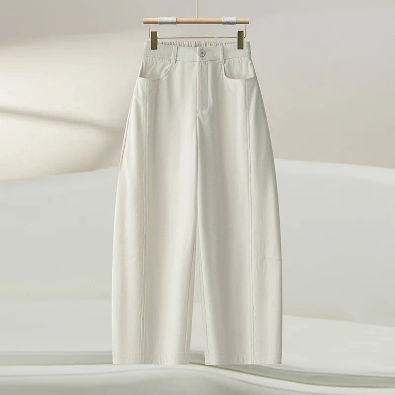 Осенние новые универсальные утягивающие широкие брюки Scimitar с высокой талией, элегантные вельветовые повседневные брюки в корейском стиле
Осенние новые универсальные утягивающие широкие брюки Scimitar с высокой талией, элегантные вельветовые повседневные брюки в корейском стиле