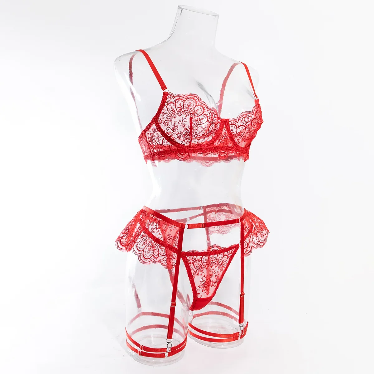 High Quality 2025 Hot Sale Luxury Ladies Erotic Lingerie Lace Floral Embroidery Sexy See-Through Gathered Underwear 4-Piece Set
High Quality 2025 Hot Sale Luxury Ladies Erotic Lingerie Lace Floral Embroidery Sexy See-Through Gathered Underwear 4-Piece Set