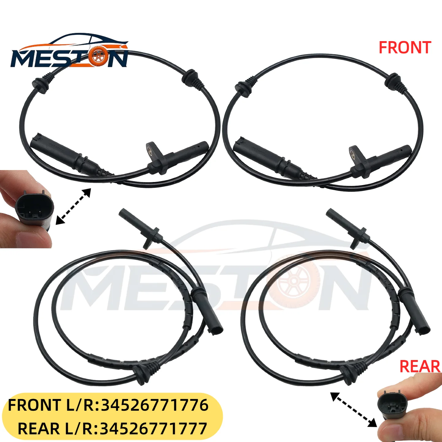 4PCS New Front Rear L&R ABS Wheel Speed Sensor 34526771776 34526771777 For BMW E70 E71 F15 F16 X5 X6
4PCS New Front Rear L&R ABS Wheel Speed Sensor 34526771776 34526771777 For BMW E70 E71 F15 F16 X5 X6