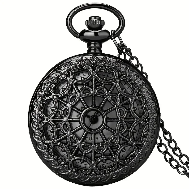 Vintage Black Spider Web Pocket Watch Necklace - Gothic Halloween Charm for Women and Men
Vintage Black Spider Web Pocket Watch Necklace - Gothic Halloween Charm for Women and Men