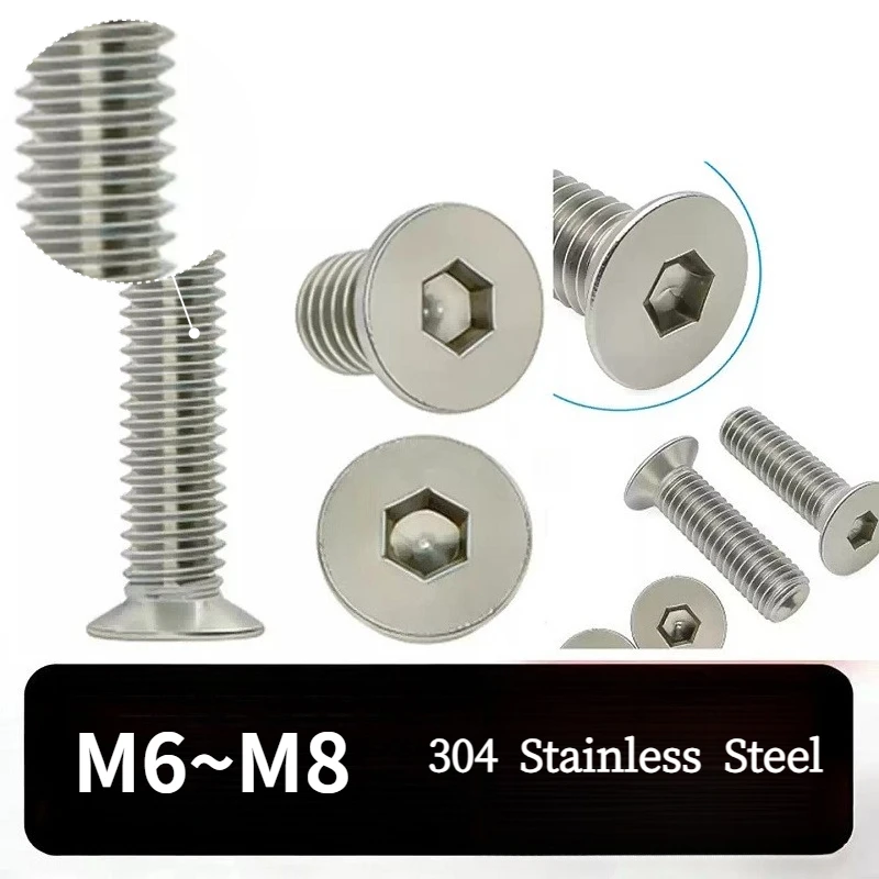 Hexagon Hex Socket Flat Countersunk Head Bolt M6 M8 304 Stainless Steel Screw
Hexagon Hex Socket Flat Countersunk Head Bolt M6 M8 304 Stainless Steel Screw
