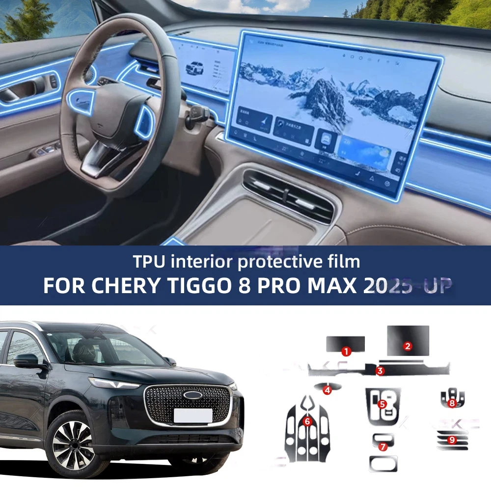 Защитная пленка из ТПУ для интерьера Chery Tiggo 8 Pro Max 2025: центральная консоль, рычаг КПП, GPS-навигация, защита от царапин
Защитная пленка из ТПУ для интерьера Chery Tiggo 8 Pro Max 2025: центральная консоль, рычаг КПП, GPS-навигация, защита от царапин