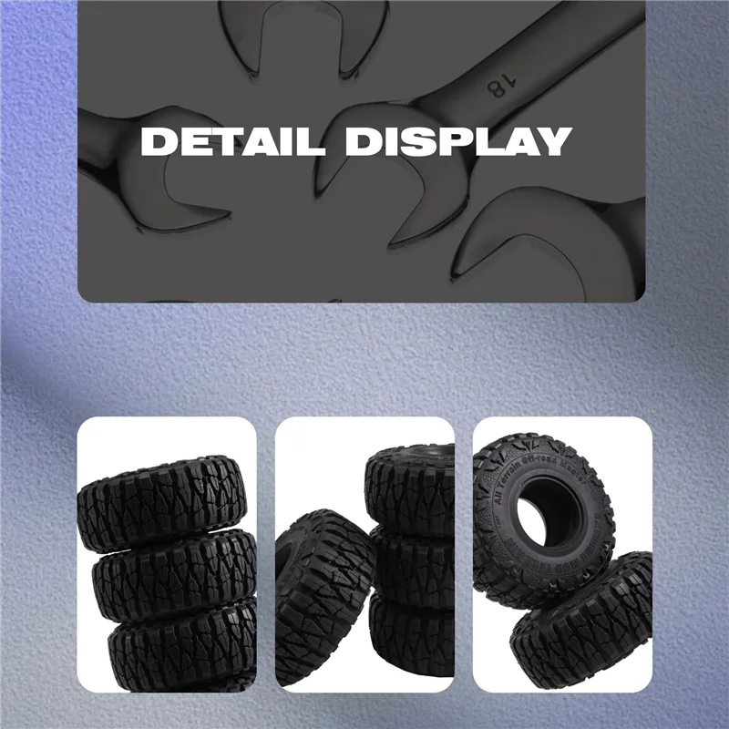 FBIL-4PCS 115MM 1.9 Rubber Tyres Wheel Tires For 1/10 RC Crawler Car Axial SCX10 90046 AXI03007 Traxxas TRX4 D90 TF2 CC01
FBIL-4PCS 115MM 1.9 Rubber Tyres Wheel Tires For 1/10 RC Crawler Car Axial SCX10 90046 AXI03007 Traxxas TRX4 D90 TF2 CC01
