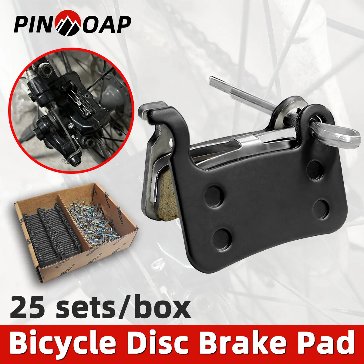 PINMOAP 25 Sets/Box High Performance Resin Wear-Resistant Brake Pads For Bicycles Replacement Parts For Bicycle Disc Brake Pads
PINMOAP 25 Sets/Box High Performance Resin Wear-Resistant Brake Pads For Bicycles Replacement Parts For Bicycle Disc Brake Pads