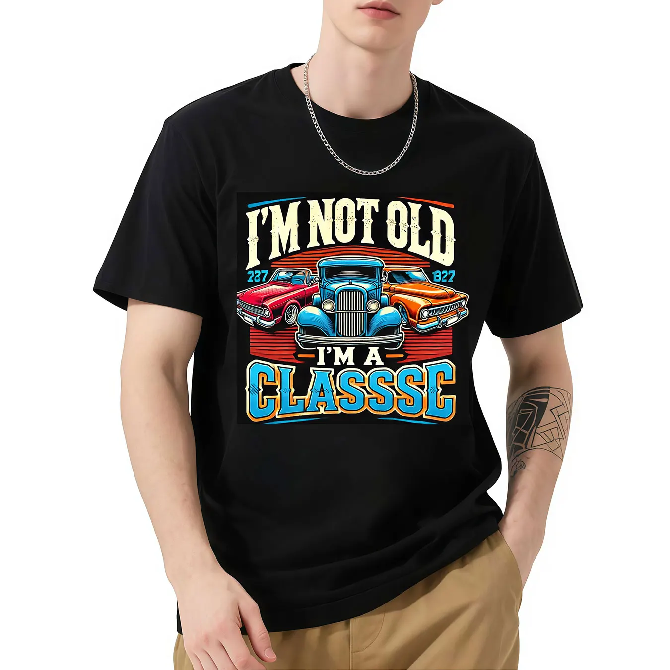 Summer Classic "I'M NOT OLD I'M A CLASSIC" Car Shirt Classic Royal Unisex, Casual Fashion Crew-neck T-shirt 100% Cotton
Summer Classic "I'M NOT OLD I'M A CLASSIC" Car Shirt Classic Royal Unisex, Casual Fashion Crew-neck T-shirt 100% Cotton