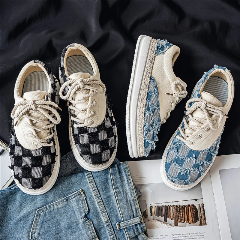 Couple Shoes High Quality Vulcanized Ragged Canvas Shoes Fashion New Product Retro Thick Sole Men's Shoe Sneakers Canvas Women
Couple Shoes High Quality Vulcanized Ragged Canvas Shoes Fashion New Product Retro Thick Sole Men's Shoe Sneakers Canvas Women