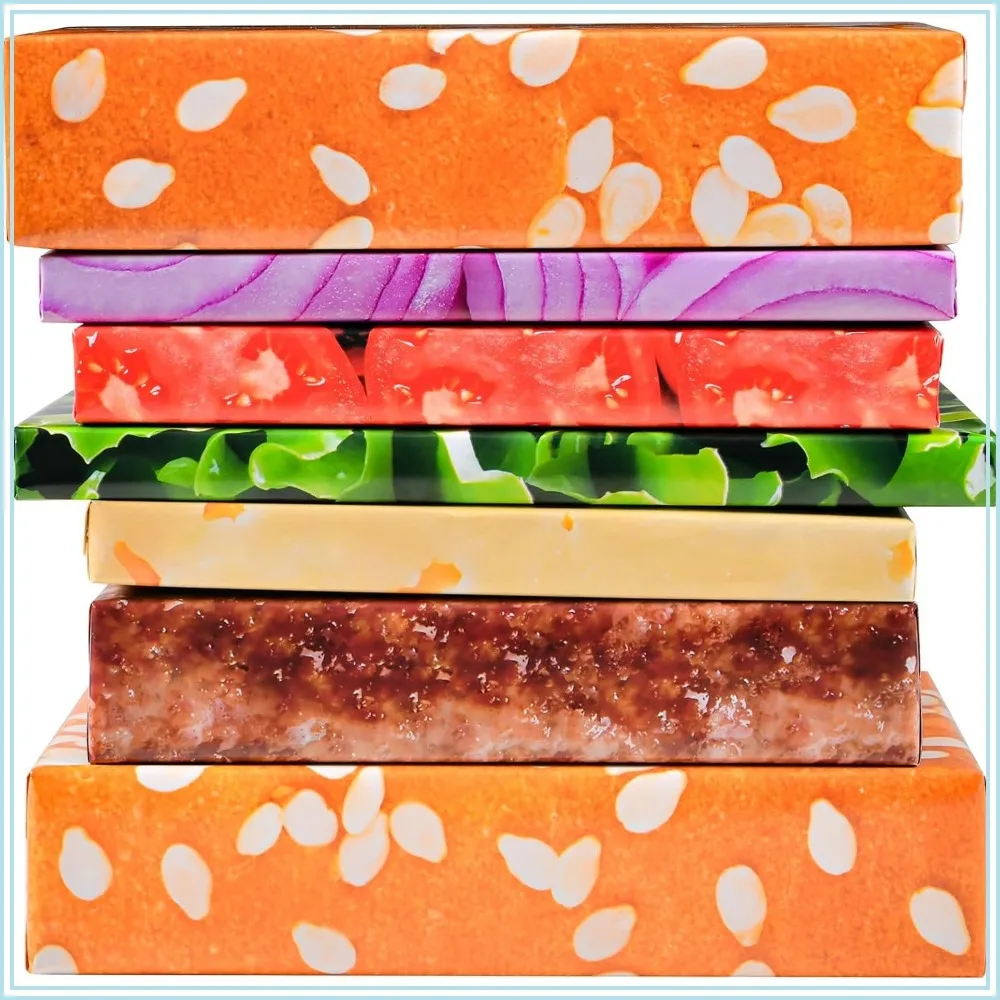 Hamburger Wrapping Paper Set - 12 Sheets, 19.7x27.6in, Funny Burger Design for Gift Wrapping
Hamburger Wrapping Paper Set - 12 Sheets, 19.7x27.6in, Funny Burger Design for Gift Wrapping