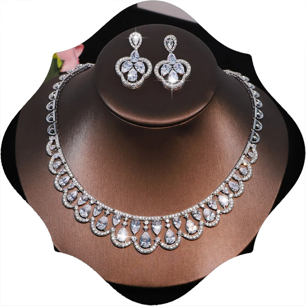 Necklace And Earring Set Cubic Zirconia Bridal Jewelry Sets For Wedding Women Necklace Party Prom Jewellry Gift
Necklace And Earring Set Cubic Zirconia Bridal Jewelry Sets For Wedding Women Necklace Party Prom Jewellry Gift