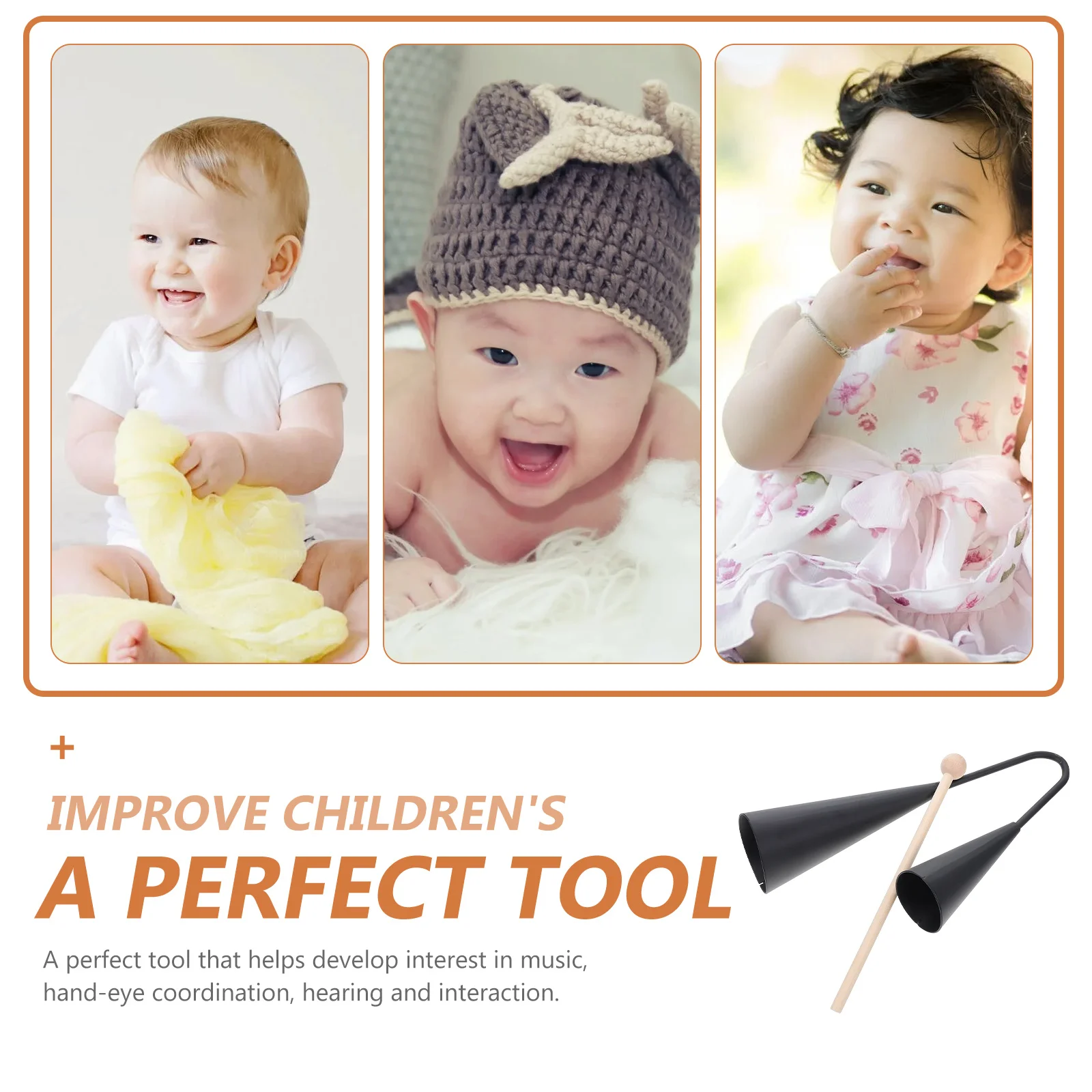 1 set Black 26*6.5*4cm Double Trumpet Cowbells Strong Break Resistance Compact Size Ideal for Childrens Interest
1 set Black 26*6.5*4cm Double Trumpet Cowbells Strong Break Resistance Compact Size Ideal for Childrens Interest