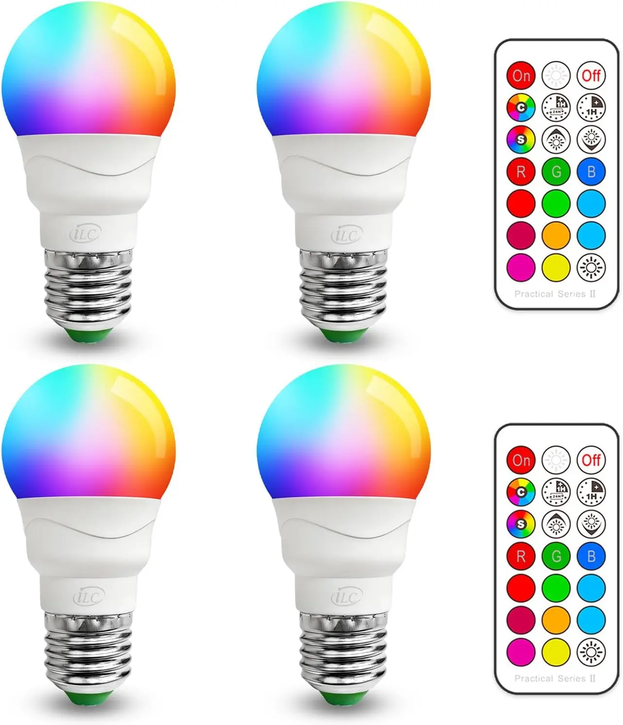 Светодиодная лампа RGB с изменением цвета, 40 Вт, 450 лм, теплый белый свет, цоколь E26, с пультом дистанционного управления (4 шт.)
Светодиодная лампа RGB с изменением цвета, 40 Вт, 450 лм, теплый белый свет, цоколь E26, с пультом дистанционного управления (4 шт.)